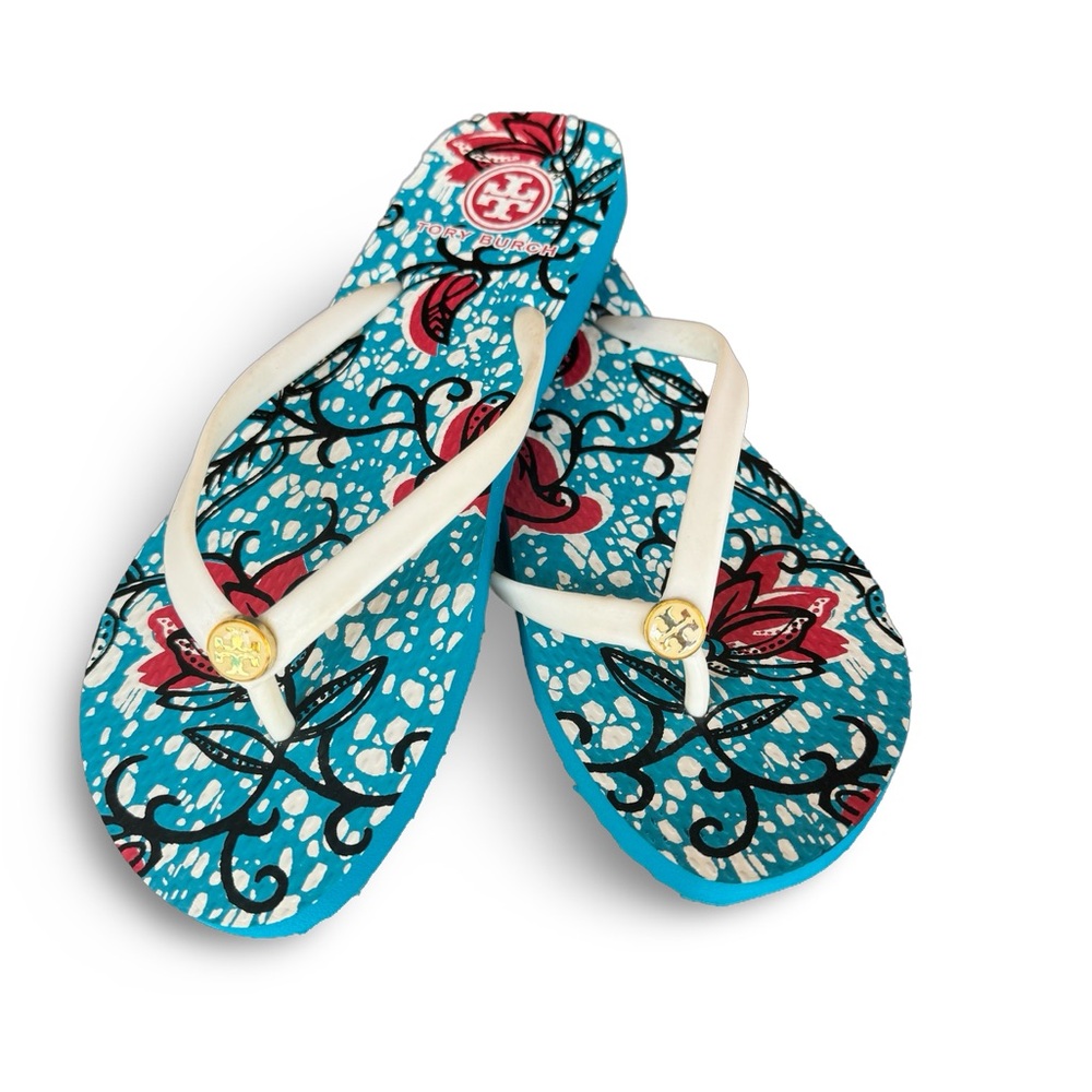 Tory Burch Thandie Size 8 White Flip Flops